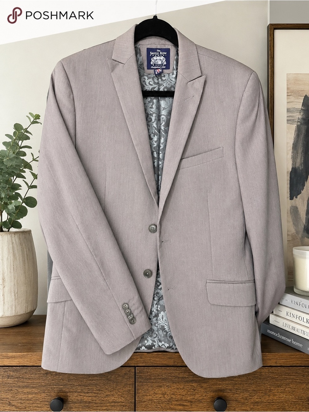 Autumn Wedding Blazer Jacket Savile Row Light Gray Men's Blazer